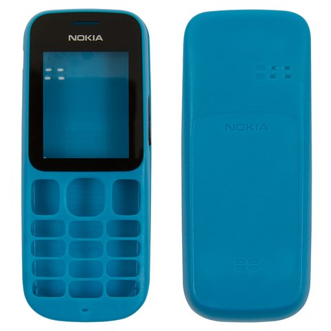 Корпус для Nokia 101, High Copy, синій, передня і задня панель