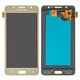 Дисплей для Samsung J510 Galaxy J5 (2016), золотистий, без рамки, High Copy, з широким обідком, (OLED)