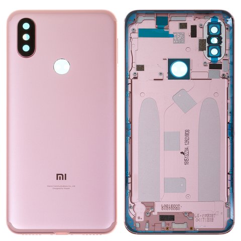 Задняя панель корпуса для Xiaomi Mi 6X, Mi A2, розовая, M1804D2SG, M1804D2SI
