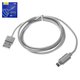 USB кабель Hoco U40A, USB тип-A, Lightning, 100 см, 2 A, сірий