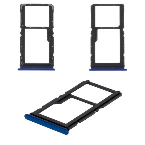 Тримач SIM карти для Xiaomi Redmi Note 7, синій, M1901F7G, M1901F7H, M1901F7I
