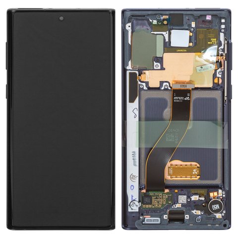 Дисплей для Samsung N970F Galaxy Note 10, чорний, з рамкою, Original, сервісне опаковання, #GH82 20818A