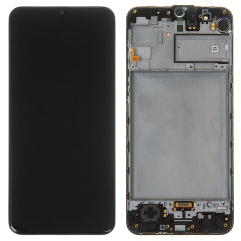 Дисплей для Samsung M315 Galaxy M31, чорний, з рамкою, Original, сервісне опаковання, #GH82 22405A GH82 22631A