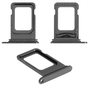Тримач SIM карти для iPhone 11, чорний, double SIM