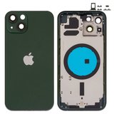 Корпус для iPhone 13, зеленый, с держателем SIM-карты, с боковыми кнопками