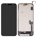 Дисплей для iPhone 14 Plus, чорний, з рамкою, High Copy, без мікросхеми, (OLED), GX OEM hard