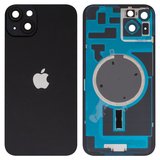 Задня панель корпуса для iPhone 14 Plus, чорна, із склом камери, High Copy, midnight