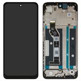 Дисплей для Motorola Moto E15, Moto G05, Moto G15, чорний, з рамкою, High Copy, 1540484161