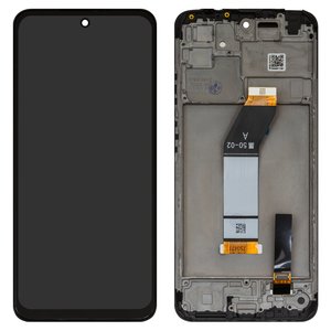 Дисплей для Xiaomi Redmi 10 2021 , черный, с рамкой, High Copy
