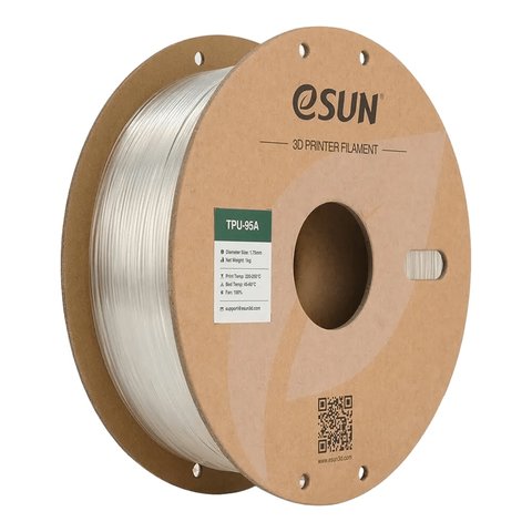 Филамент для 3D принтера eSUN TPU 95A Clear, 1 кг