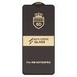 Защитное стекло ESD 6D для Xiaomi Redmi Note 8 Pro, совместимо с чехлом, Full Glue, Anti-Static, (без упаковки), черный