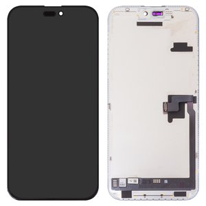 Дисплей JCID для iPhone 16 Pro Max, чорний, з рамкою, High Copy, без помилки, OLED  hard diagnosable
