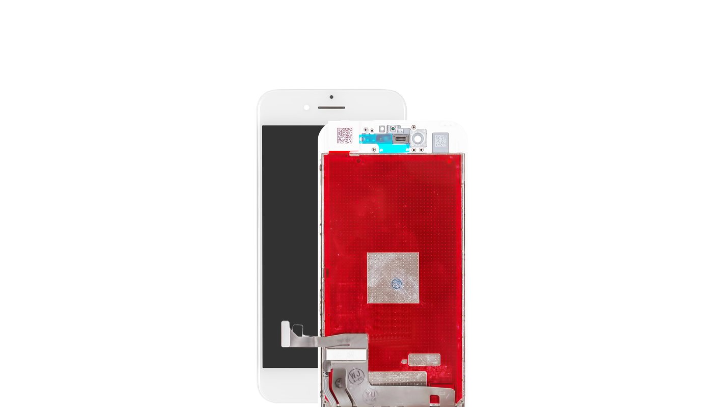 Pantalla LCD puede usarse con iPhone 7, blanco, con marco, vidrio  reemplazado - All Spares