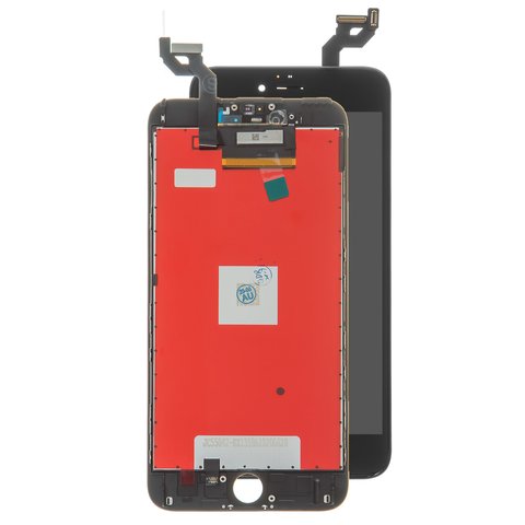 LCD compatible with iPhone 6S Plus, black, with frame, AAA, Tianma, with camera and proximity sensor plastics 