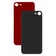 Housing Back Cover compatible with iPhone 8, (red, no need to remove the camera glass, big hole)