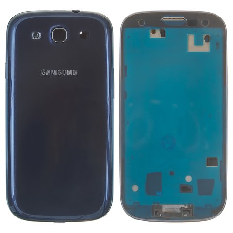 Housing compatible with Samsung I9300 Galaxy S3, dark blue 