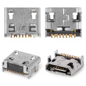 Charge Connector compatible with Samsung G130E Galaxy Star 2 Duos, G310HN Galaxy Ace Style, G313HN Galaxy Ace 4, J120H Galaxy J1 2016 , 7 pin, micro USB type B 