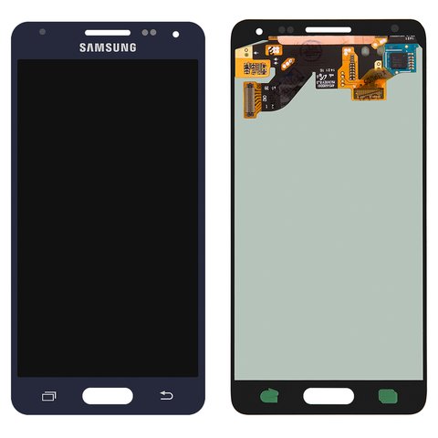 LCD compatible with Samsung G850F Galaxy Alpha, black, without frame, original change glass 