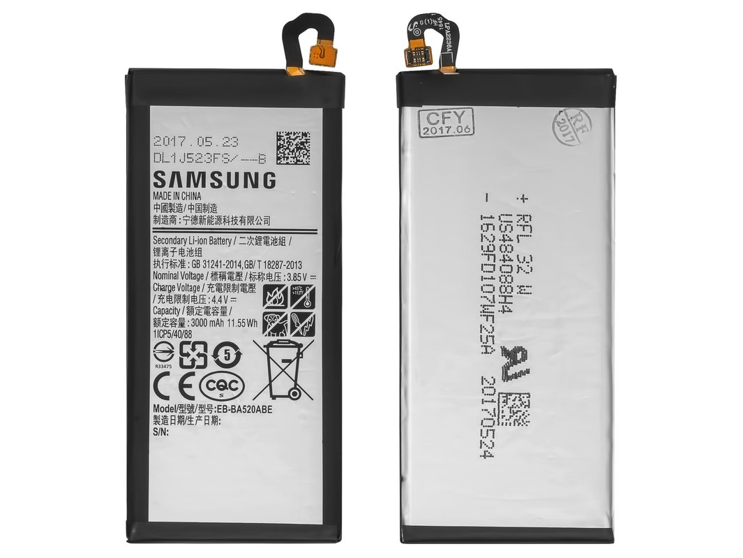 Handyteile24 EB-BA520ABE A5 2017 A520F Batterie pour Samsung Galaxy J5 2017 J530F 3000 mAh 