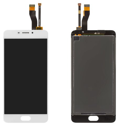 Pantalla LCD puede usarse con Meizu M5 Note, blanco, sin marco, M621H, M621Q, M621C, M621M