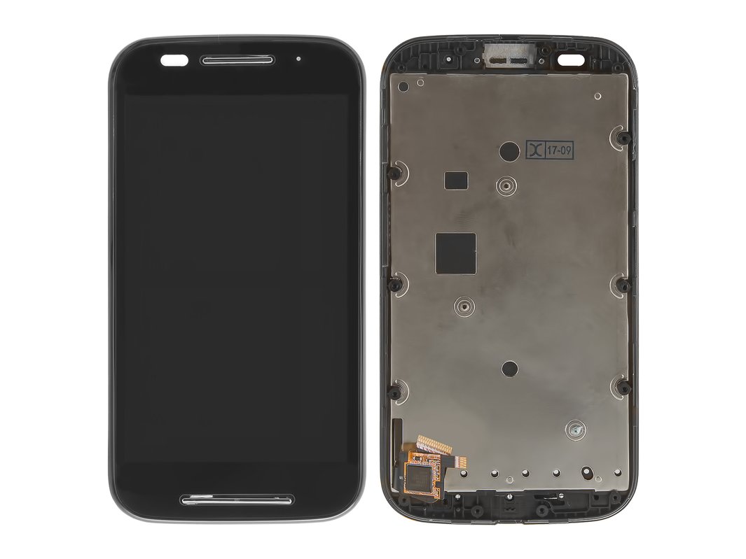 Дисплей для Motorola XT1021 Moto E, XT1022 Moto E, XT1025 Moto E, черный, с  рамкой, Original (PRC) - All Spares