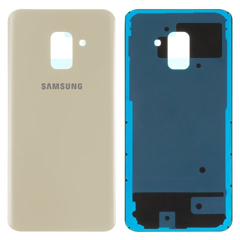Housing Back Cover compatible with Samsung A530F Galaxy A8 2018 , A530F DS Galaxy A8 2018 , golden 