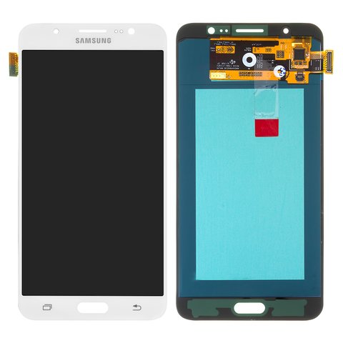 Дисплей для Samsung J710 Galaxy J7 2016 , белый, без рамки, Оригинал переклеено стекло 