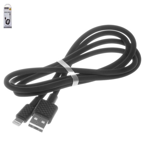 USB кабель Hoco X29, USB тип A, Lightning, 100 см, 2 A, черный, #6957531089704
