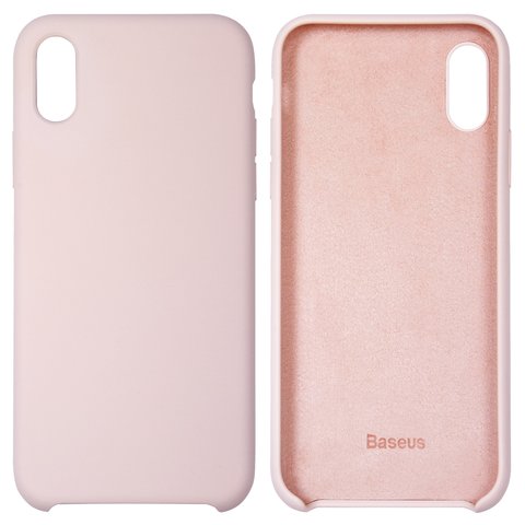 Case Baseus compatible with iPhone XS, pink, Silk Touch  #WIAPIPH58 ASL04