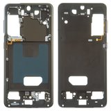 Parte media de carcasa puede usarse con Samsung G991 Galaxy S21 5G, gris, marco para fijar pantalla, phantom gray
