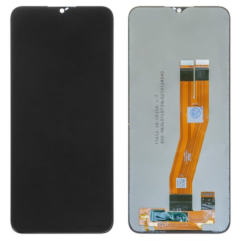 Pantalla LCD puede usarse con Samsung A025F DS Galaxy A02s, M025 Galaxy M02s, negro, sin marco, original vidrio reemplazado , con cable plano amarillo, 160,5x72 mm 