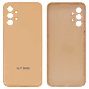 Housing Back Cover compatible with Samsung A135 Galaxy A13, peach, with side button 