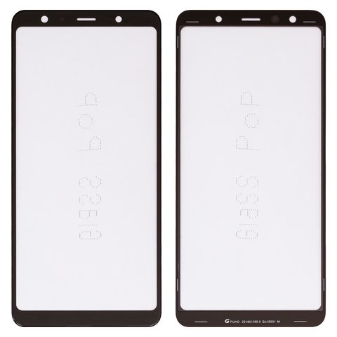 Housing Glass G+OCA PRO compatible with Samsung A750F Galaxy A7 2018 , with OCA film, black 