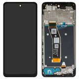Дисплей для Motorola Moto G24, Moto G24 Power, черный, с рамкой, Original (PRC), XT2423-1, XT2421-2, XT2421-3