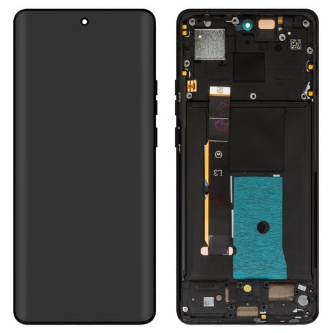 Pantalla LCD puede usarse con Motorola Edge 40, negro, con marco, Original PRC 