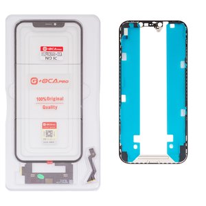 Сенсорный экран G+OCA PRO для iPhone 12 Pro Max, с рамкой, с ОСА пленкой, черный, без микросхемы