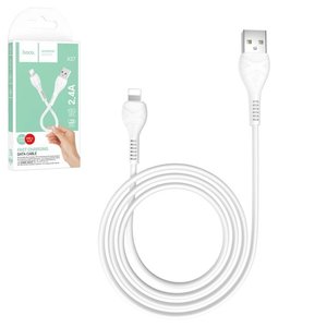 USB кабель Hoco X37, USB тип A, Lightning, 50 см, 2,4 А, белый, #6942007612340
