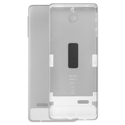 Housing Back Cover compatible with Nokia 515 Dual Sim, white, with side button 