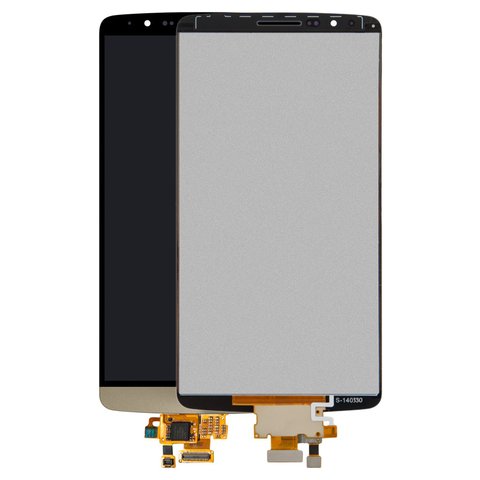 LCD compatible with LG G3 D850 LTE, G3 D851, G3 D855, G3 D856 Dual, G3 LS990 for Sprint, G3 VS985, golden, without frame, Original PRC  