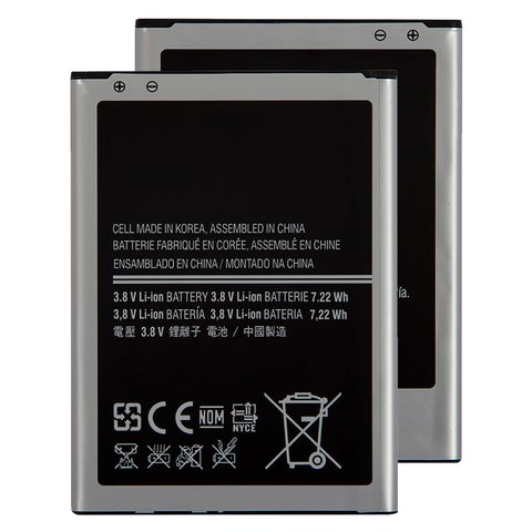 Battery B500BE B500BU B500AE compatible with Samsung I9190 Galaxy S4 mini, I9195 Galaxy S4 mini, Li ion, 3.8 V, 1900 mAh, Original PRC  