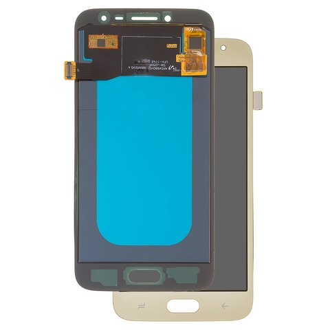 LCD compatible with Samsung J250 Galaxy J2 2018 , J250 Galaxy J2 Pro 2018 , golden, without frame, High Copy, OLED  