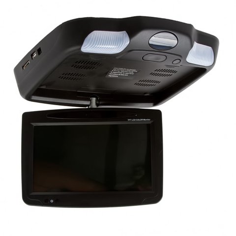 9" Car Flip Down Monitor with DVD Player Black 