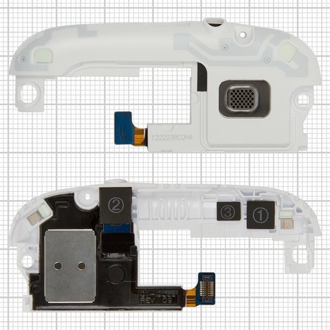 Buzzer compatible with Samsung I9300 Galaxy S3, with headphone connector, with antenna, white 