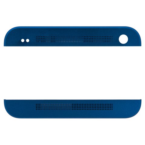 Top + Bottom Housing Panel compatible with HTC One M7 801e, dark blue 