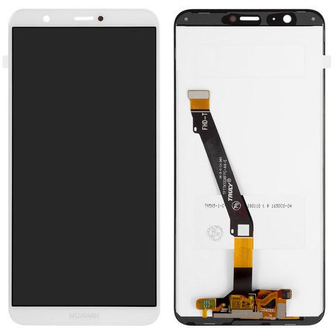LCD compatible with Huawei Enjoy 7s, P Smart, white, Logo Huawei, without frame, Original PRC , FIG L31 FIG LX1 