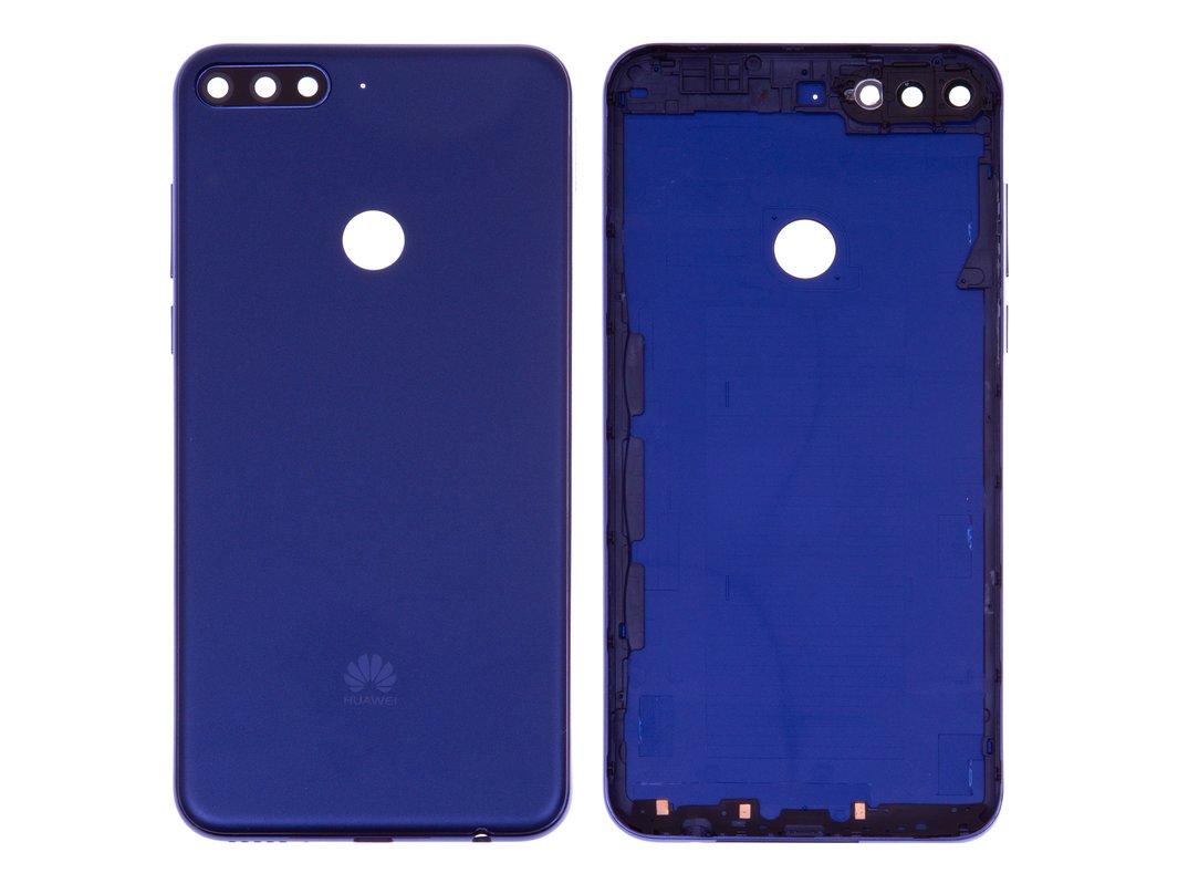 beschermen foto Worstelen Housing Back Cover compatible with Huawei Y7 Prime (2018), (dark blue) -  GsmServer