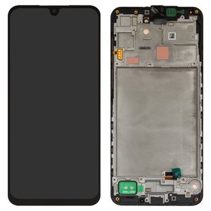 LCD compatible with Samsung A166 Galaxy A16 5G, black, with frame, original change glass 