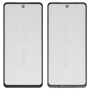 Housing Glass G+OCA PRO compatible with Motorola Moto E14, Moto G04, Moto G04s, Moto G24, Moto G24 Power, with OCA film, black 