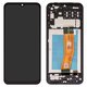 LCD compatible with Samsung A145 Galaxy A14, (black, Best copy, with frame, High Copy, with yellow cable)