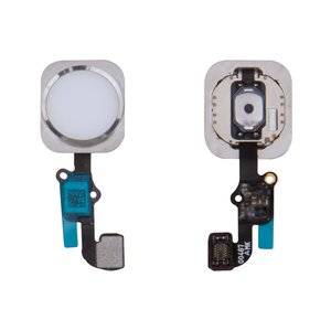 Cable flex puede usarse con iPhone 6S, iPhone 6S Plus, de botón HOME, blanco, con plástico